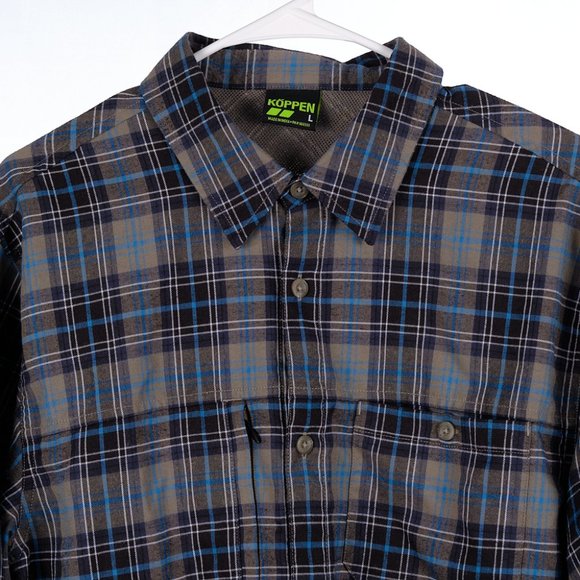 Koppen Men's Plaid Button Down Large - Picture 2 of 6